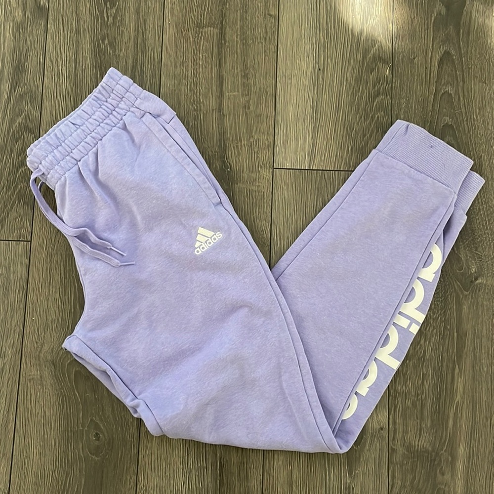 Women’s adidas sweats size small purple